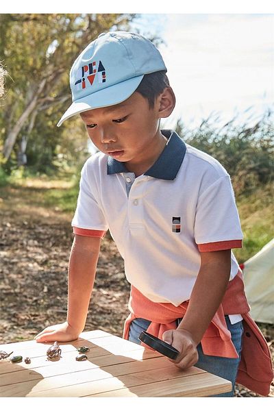 MAYORAL Boy's Polo Neck T-Shirt White 3106