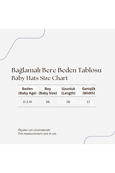 Miniel Unisex Baby Crest Detailed Laced Combed Organic Cotton Newborn Baby Beanie