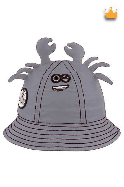 Kitti 1-3 Years 50cm Boy's Summer Crab Figured Fedora Hat Gray Y 2313005