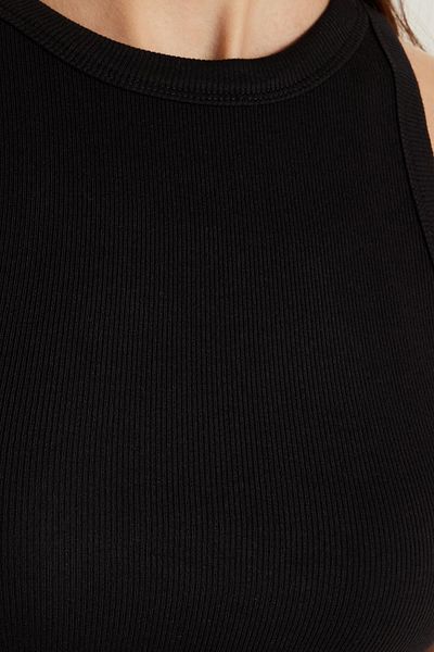 Tudors Women's Slim Fit Halter Neck Modal Fabric Black Undershirt