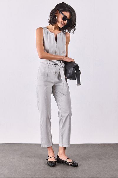 VENA Bianca Sleeveless Jumpsuit - Gray