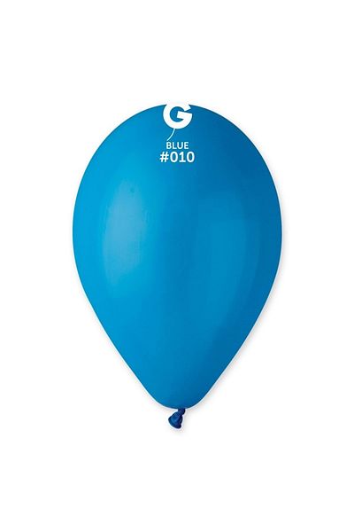 Gemar 10" 100 Pcs Blue Balloon Single Color Gemar