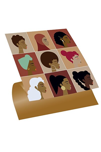 TİNK Kendinden Yapışkanlı Kadın Figürleri Desenli Pvc Karo 30x30 Cm (33 Adet)...