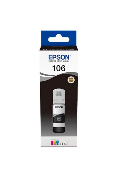 EPSON Ink cartridge 106 ECOTANK, black, capacity 70ml, for L7160, L7180.