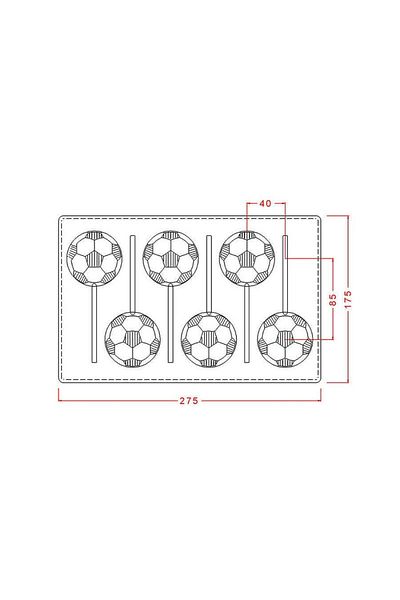 artizanmutfak Implast Polycarbonate Football Lollipop Chocolate Mold 25 Gr - 690