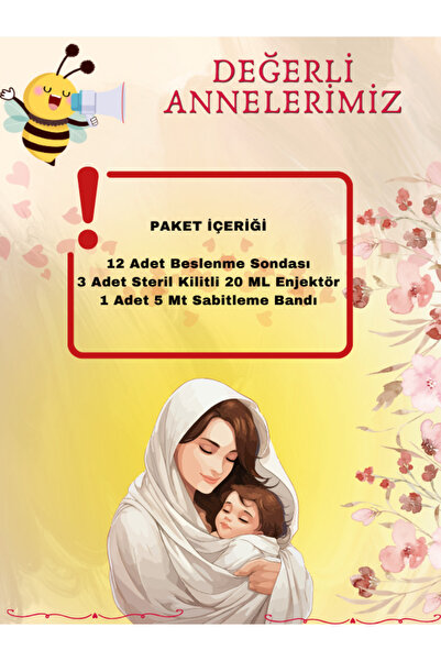 Bıçakçılar Emzirme Destek Sistemi No:4 Beslenme Sondası Kırmızı Eds Sabitleme Bant Ve Kilitli Enjektör Hediyeli