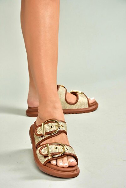 Fox Shoes U725792017 Таба Жіночі тапочки з плетеного матеріалу