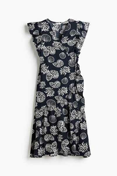 H&M Desenli Anvelop Elbise
