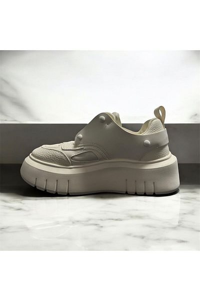 Lufian Genuine Leather Lace-Up Casual Sneaker White Shoes