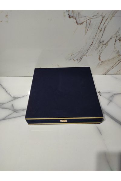 DM PORSELEN Velvet Box 38 cm Plate Dark Blue