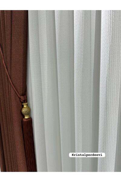 BEAUTİFULL TUL PERDE KALIN KUMAS AGIR GRAMAJLI 1/3 SIK PILELI BORU PILE YENI SEZON OZEL OLCU YAPILIR
