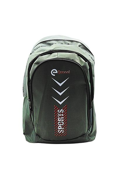Gen-Of 3 Compartment Sport School Backpack Gray Red Dots Code:701