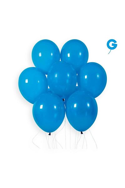 Gemar 10" 100 Pcs Blue Balloon Single Color Gemar