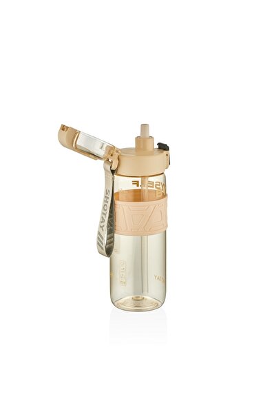 Shotay St-7224 750ml Cream Tritan Flask with Straw