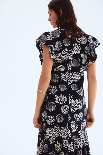 H&M Desenli Anvelop Elbise