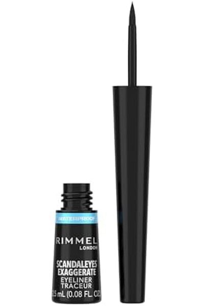 Rimmel London Exaggerate Waterproof Liquid Eyeliner - Black, Glossy