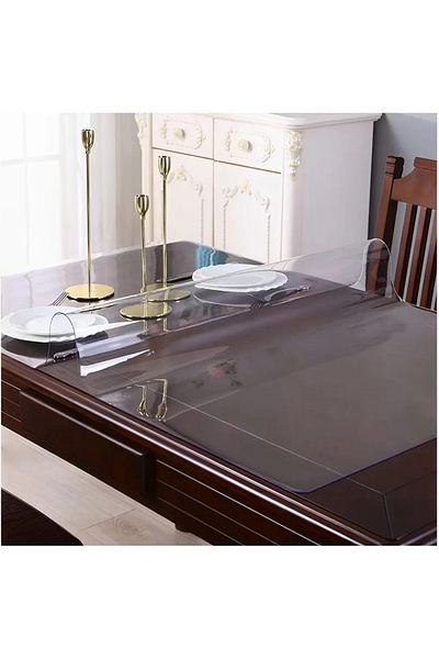 ABYZ Transparent Silicone Pvc Tablecloth 220x60cm Thickness 1.2 Mm Elegant Glass-look For Modern Design