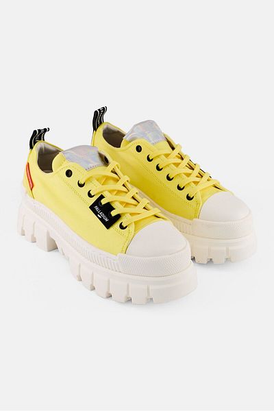 Palladium Women Revolt Lo Tx Lace Up Casual Shoes, Yellow