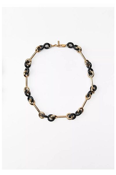 CHARMLUCKY Black Mined Chain Necklace