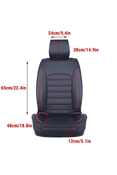 Umbrella Set huse scaune auto, pentru fata-spate, piele ecologica, negru cu c...