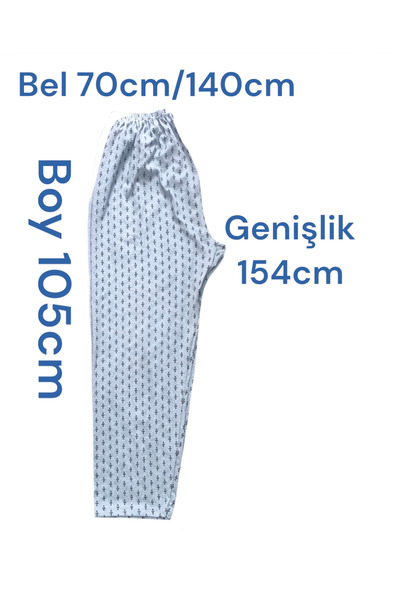 sevateks Чоловічі піжамні штани Battal 100% бавовна, з візерунком, темні та світлі кольори на вибір.