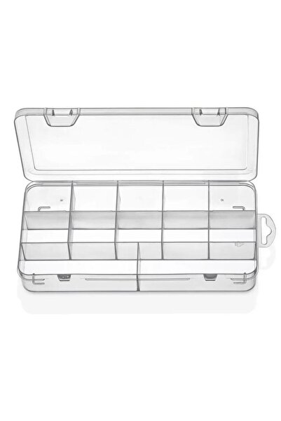 Flora 12 Bölmeli Kapaklı Takı Toka Organizeri, Yüzük Kolye Küpe Makyaj Vida İlaç Düzenleyici Kutu 2 Adet