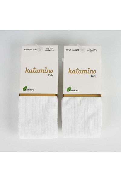 Katamino Beyza Girl Bamboo Pantyhose 1-5 Years K30205 White