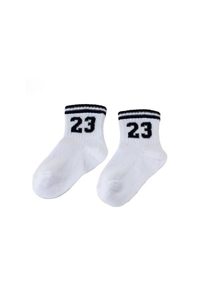 Bibaby Biorganic Number Age Short Sock Socks White