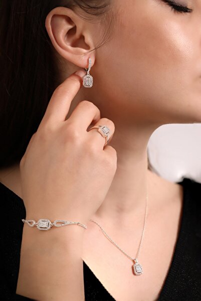 ADA LİFE GÜMÜŞ 925 Ayar Gümüş Dörtlü Baget Set (ÇANTALI KUTU)