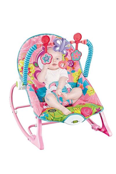 rexa Multifunctional Baby Rocking Chair from Infant to Early with Soothing Vibrations, Fun Toys and