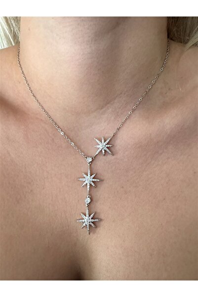 Gilia Jewelry Kutup Yıldızı Asansörlü Silver Kolye