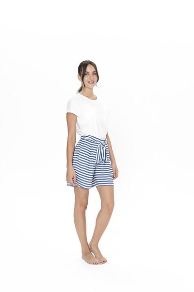 U.S. Polo Assn. Us Polo Combed Cotton T-Shirt and Viscose Shorts Set, Striped and Pocket Detail