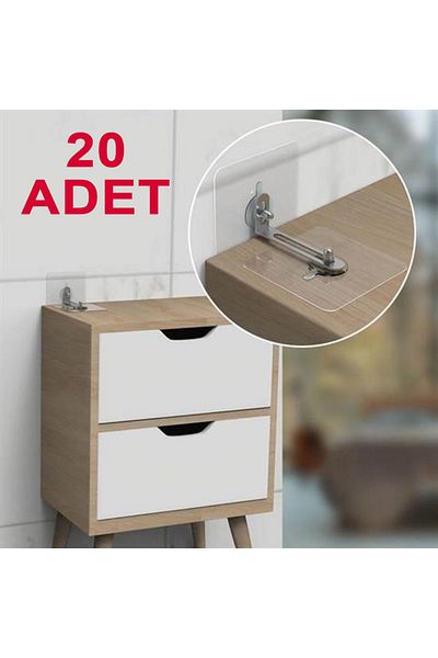 tedaks 20 Pieces Ultra Durable for Earthquake, Adjustable Ware Fixing Apparatus Without Drilling the Nail-Free Wall