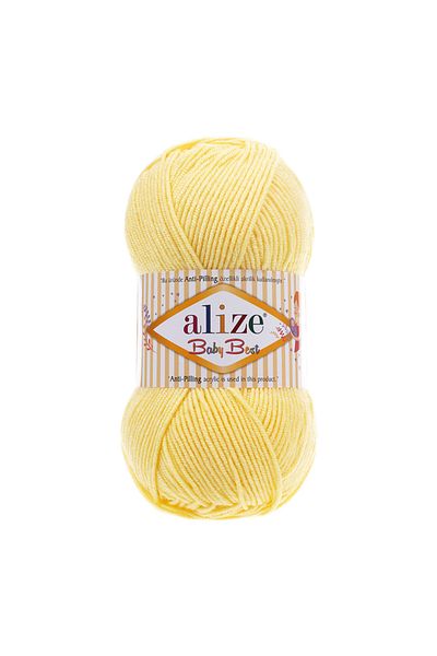 Alize 5 Pieces Baby Best Anti-Pilling Bamboo Mix 250 Light Yellow - 100 Gr. 240 Mt.