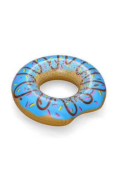 TUENGİ STORE 12+ Years Giant Size Donut Bagel Inflatable Sea Pool Ring 119 cm