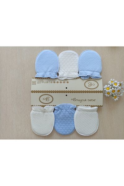 Bebella 6 Pairs of Baby Girl / Boy Gloves 100% Cotton Special Gloves for Babies Newborn Gift