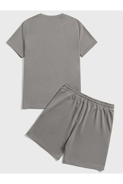 REBRAND Oversize T-Shirt Set - Printed Bottom Top Shorts Set