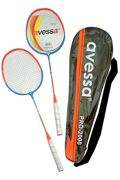 AVESSA Orange Badminton Racket Set (2 Rackets) Avessa Brk-2000