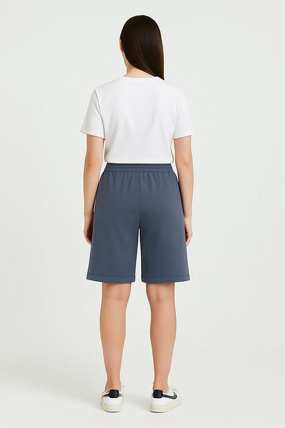 OXVİN Relax Return Πτυσσόμενο πόδι με κορδόνια στη μέση Oversize γυναικείο σορτς βερμούδα