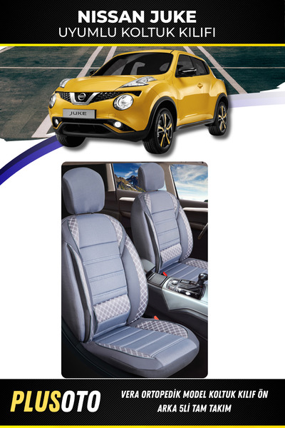 PlusOto مجموعة غطاء مقعد السيارة المدخن المتوافق مع سلسلة Vera من Nissan Juke...