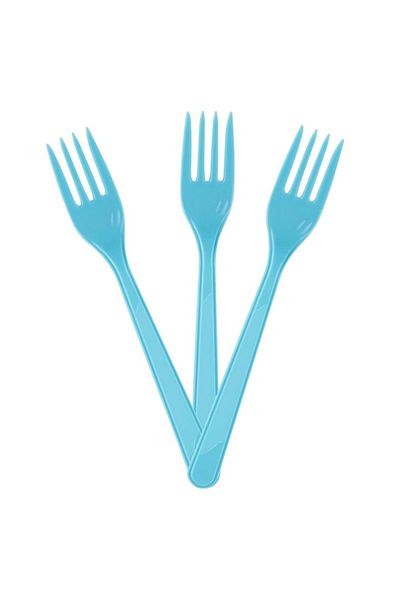Almira Blue Plastic Fork - Pack of 10