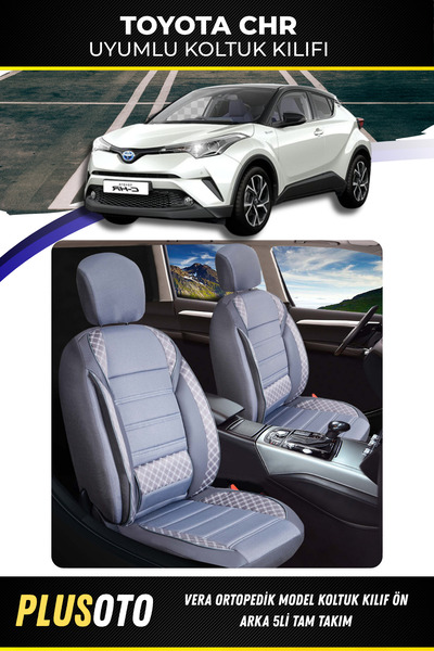 PlusOto مجموعة أغطية مقاعد السيارة المدخنة من سلسلة Toyota C-Hr المتوافقة مع ...