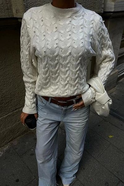 nedo7 Pearl Detailed Sweater 1354