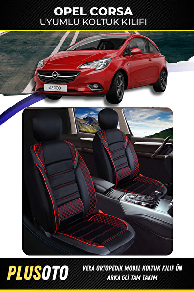 PlusOto مجموعة أغطية مقاعد السيارة المتوافقة مع سلسلة Vera من Opel Corsa بالل...