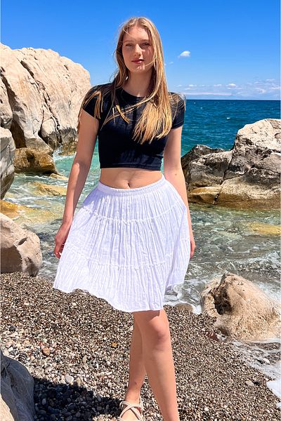 DSB Şile Bezi Mini Summer Skirt Lined 100% Cotton 40cm