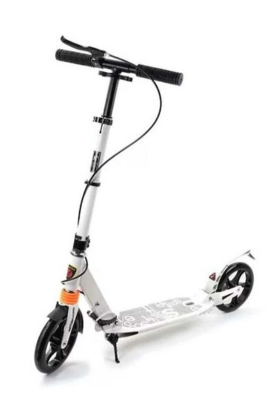 rexa Push Scooter With Large Wheels, Adjustable Height And Foldable Double Suspension System Caliper