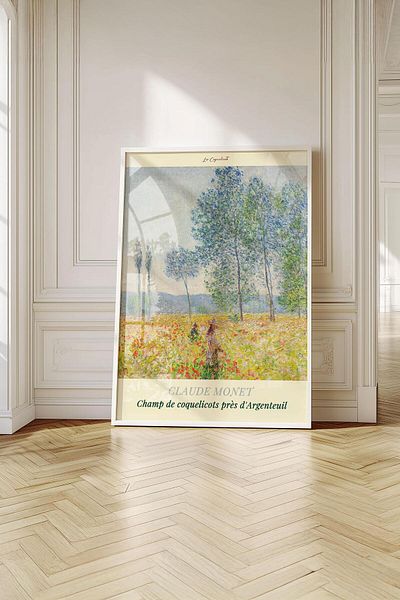 Buka Shops Vara cu papagali roșii lui Monet: „Champ de coquelicots” Pictură în cadru