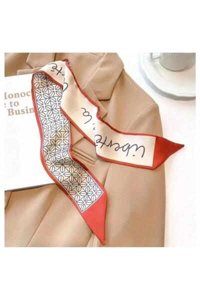 dukart Trendlover Red Geometric Patterned Scarf