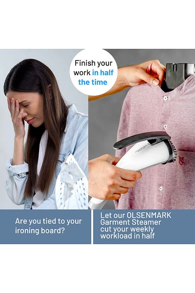 Olsenmark Omgs1690 Garment Steamer, Adjustable Poles, 1.5l, Steam Iron