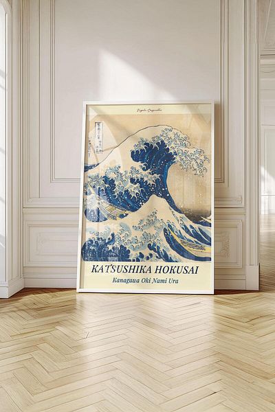 Buka Shops Tablou premium Hokusai „The Great Wave” în rama: puterea iconică a artei japoneze